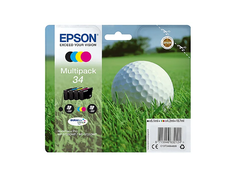 Cartucce EPSON Pallina Golf 34 Multipack