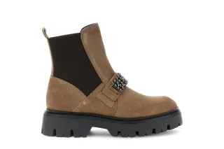 Tronchetto da donna CafèNoir con elastico in pelle scamosciata