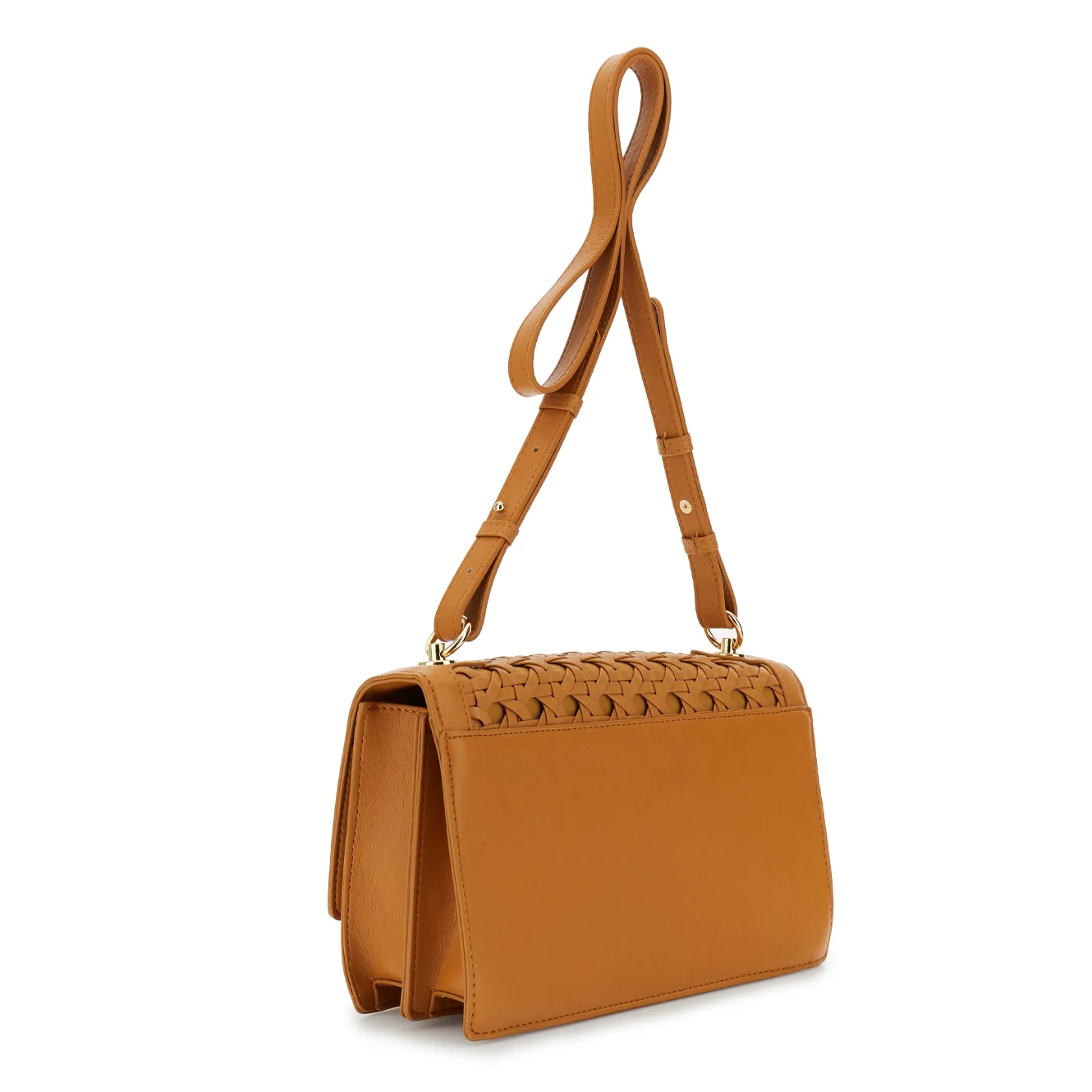 Borsa a tracolla CafèNoir con pattina intrecciata - vista 2