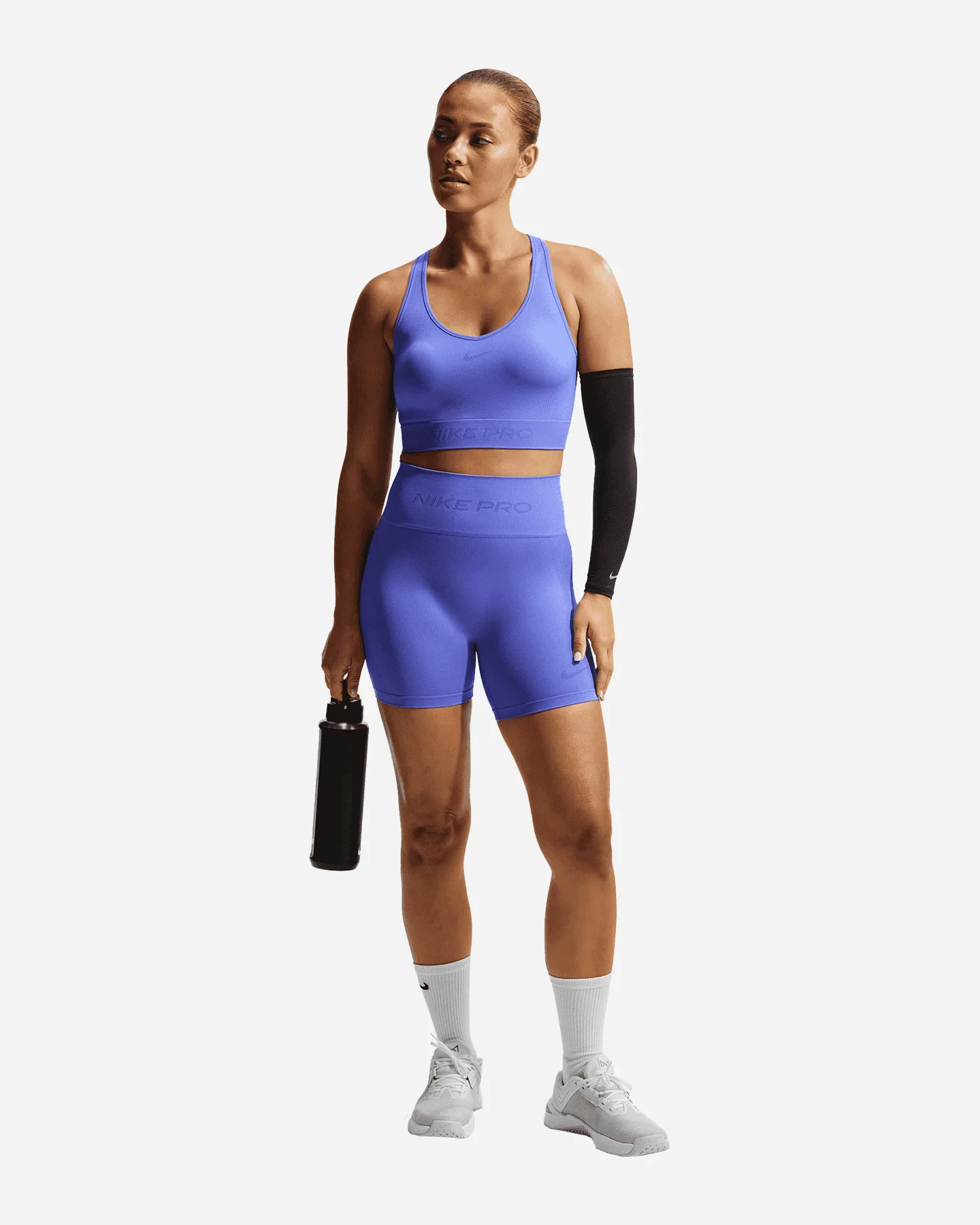 Nike Pro Crop Logo W - Canotta Training - Donna - vista 6