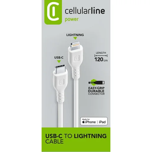 Cellularline Power Cable - to Lightning - vista 3