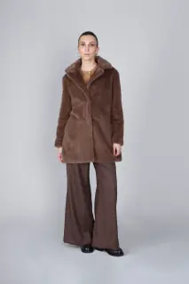 Cappotto effetto pelliccia visone CafèNoir