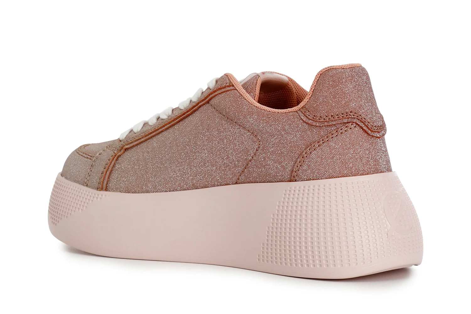 Sneakers in Glitter Sfumato Pesca - vista 2