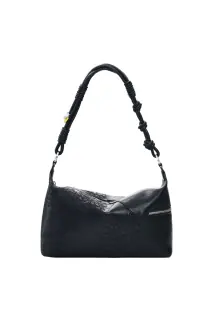 Desigual Borsa a Tracolla Donna Nera Logo