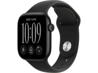 APPLE Watch Series 12 GPS Cassa 42mm in nero con Cinturino Sport