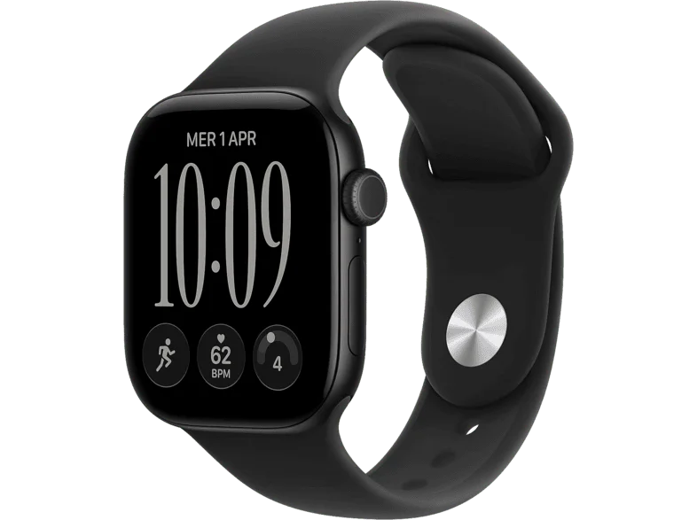 APPLE Watch Series 12 GPS Cassa 42mm in nero con Cinturino Sport