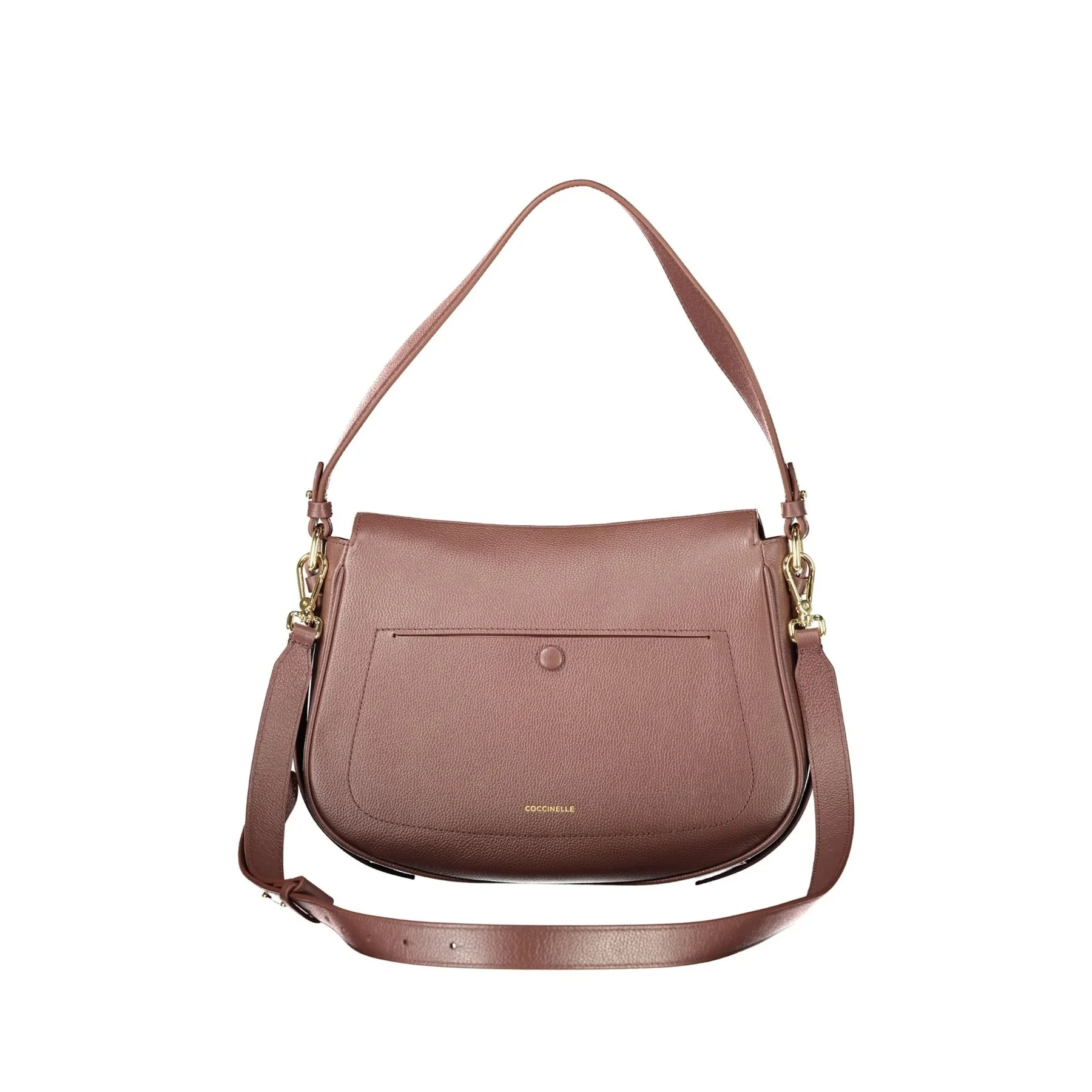 Coccinelle Borsa a Spalla Pelle Donna Marrone Logo