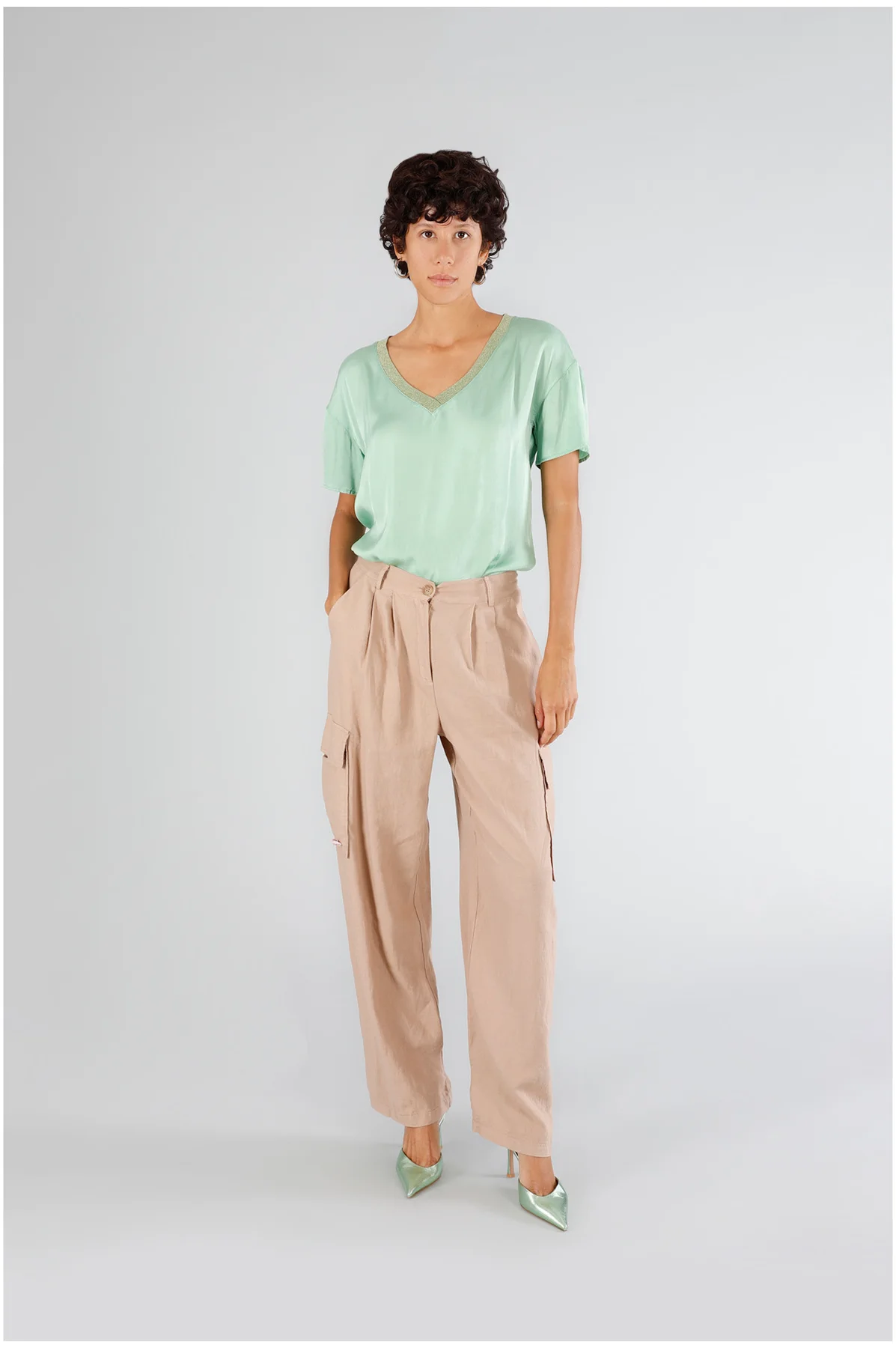 Pantaloni tipo cargo CafèNoir