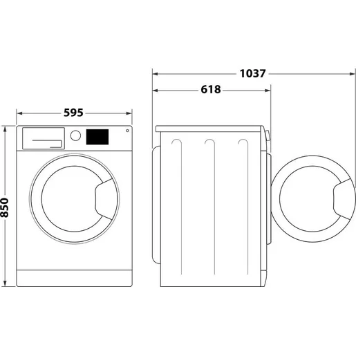 Indesit Lavatrice 9Kg MTWC 91296 W IT - vista 2