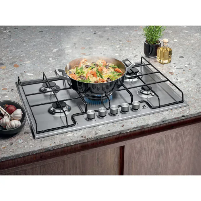 Electrolux Piano cottura a gas Serie 300 Slim Line 75cm EGS7534X - vista 4