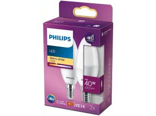Lampadina LED Philips 2X Cand 40W E14 2700K