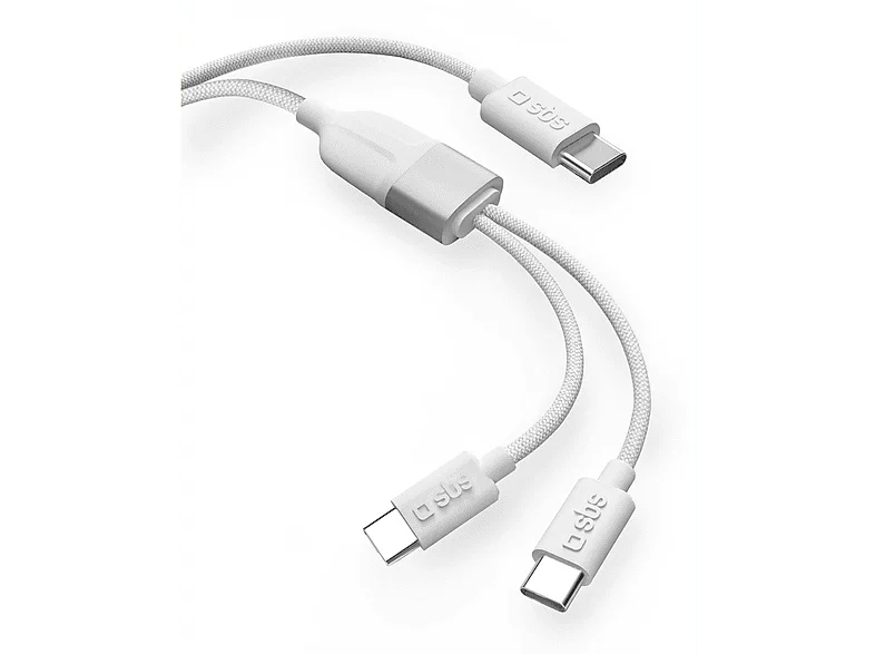 Cavo USB SBS 2in1 USB-C in Tessuto