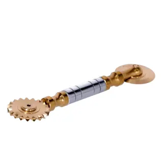 Doppia rotella tagliapasta in ottone
