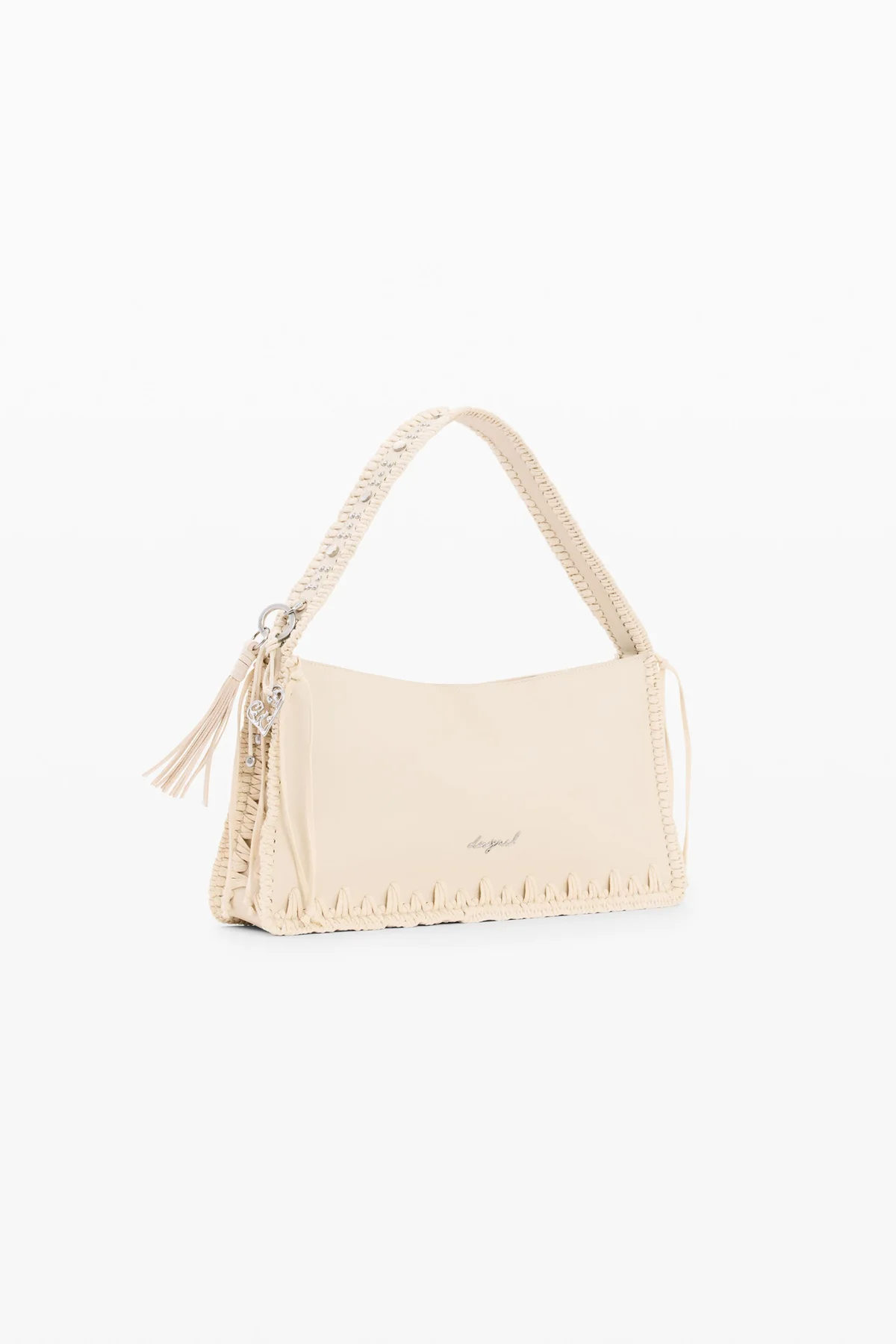 Desigual Borsa a Spalla Donna Beige Chiusura con Zip - vista 2