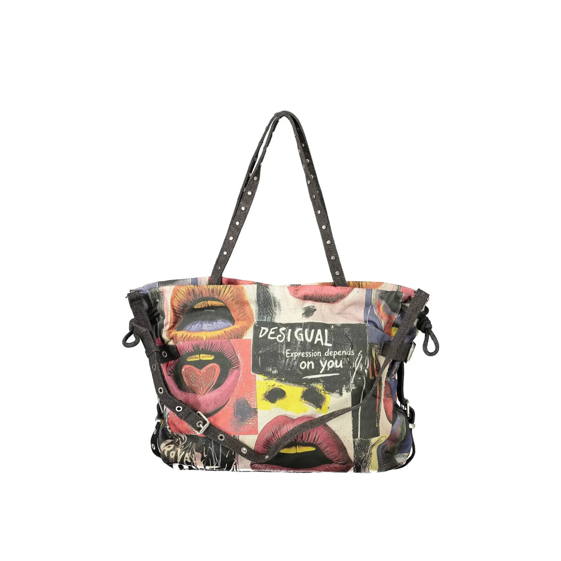 Desigual Borsa a Spalla Donna Stampa Logo - vista 2