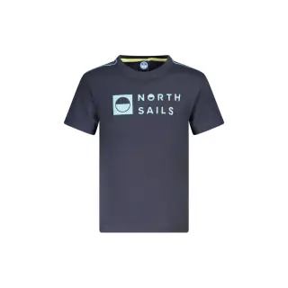 North Sails T-Shirt Maniche Corte Unisex Blu con Applicazione