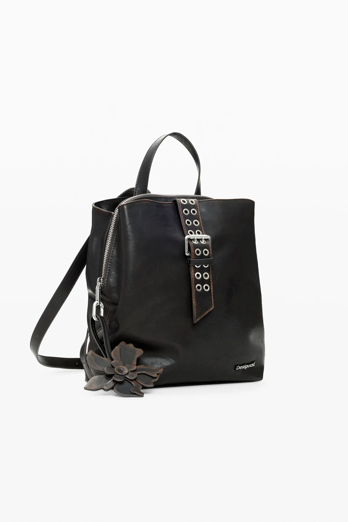 Desigual Zaino Donna Nero Logo - vista 2