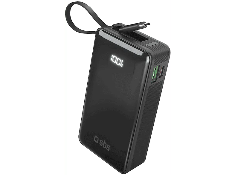 POWER BANK SBS 20W Display e cavo USB-C 10000mAh