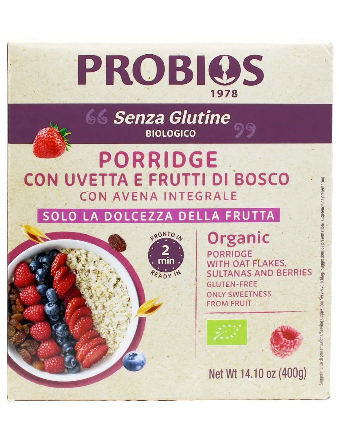 Porridge con Uvetta e Frutti di Bosco