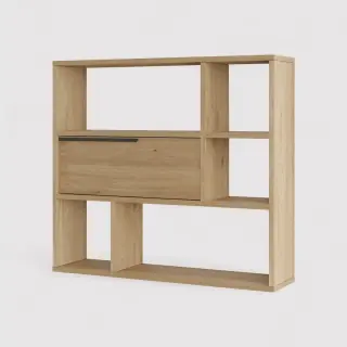 Harad - Scaffale a muro per libri con 6 scomparti