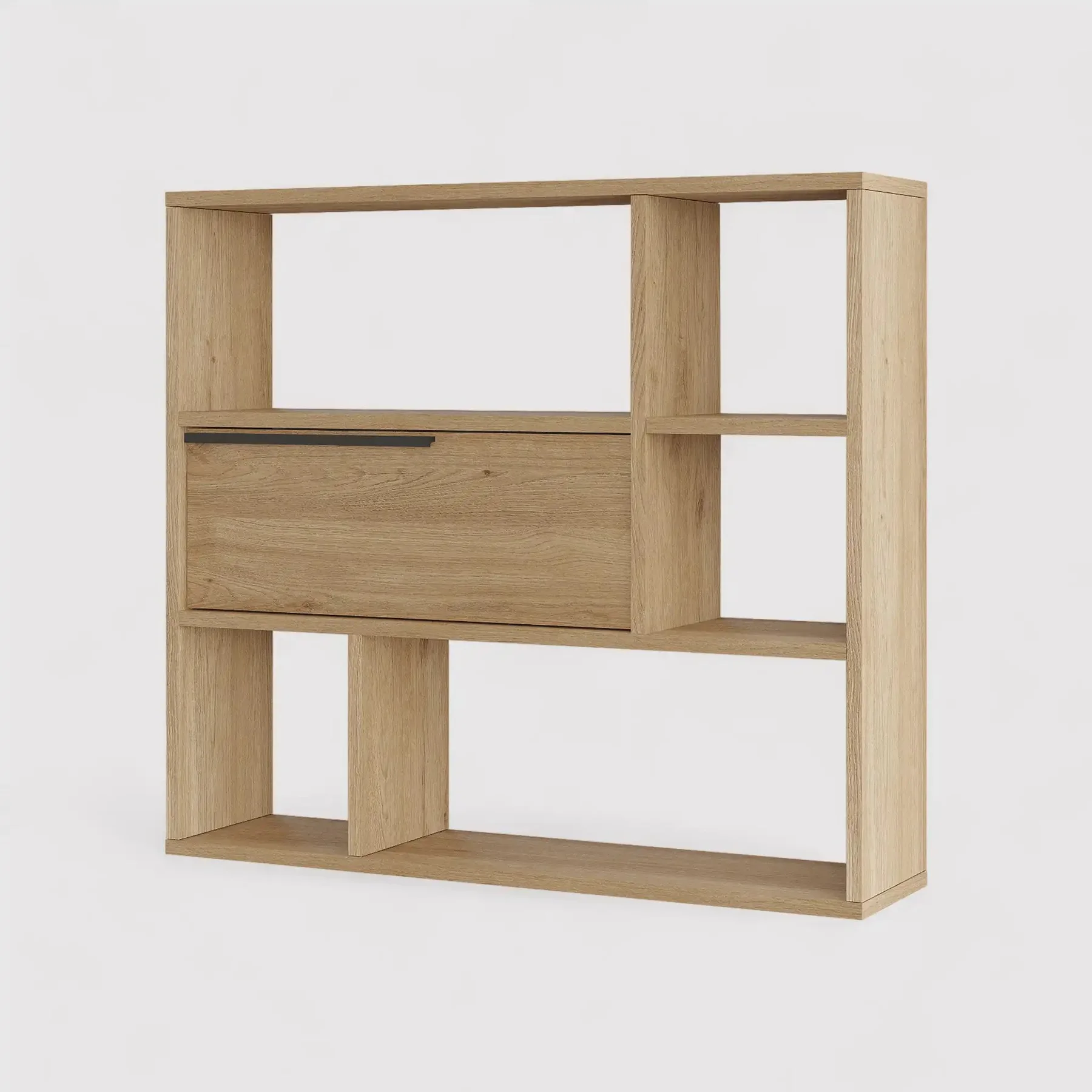 Harad - Scaffale a muro per libri con 6 scomparti