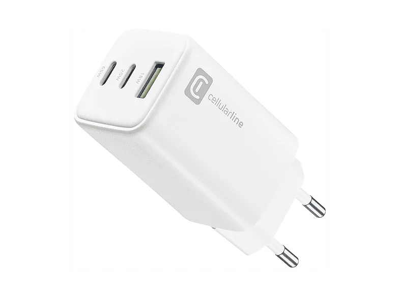 Caricabatterie da rete Cellularline Multipower Trio Port 65W