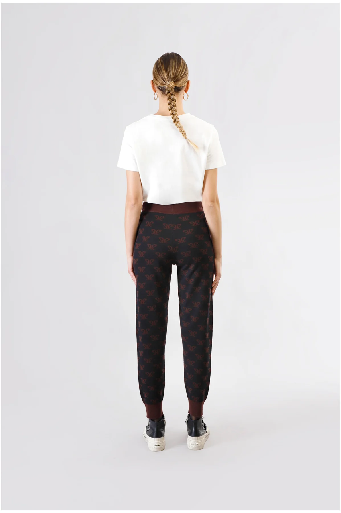 Pantaloni in Maglia con Logo Jacquard Multinero - vista 2