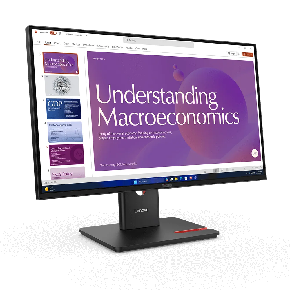 Lenovo Monitor per docking USB-C FHD ThinkVision T24D-48