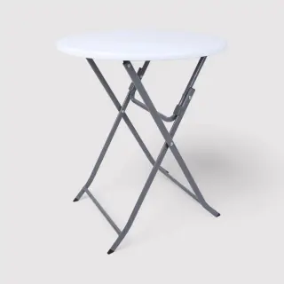 Tavolino Pieghevole Bianco e Grigio