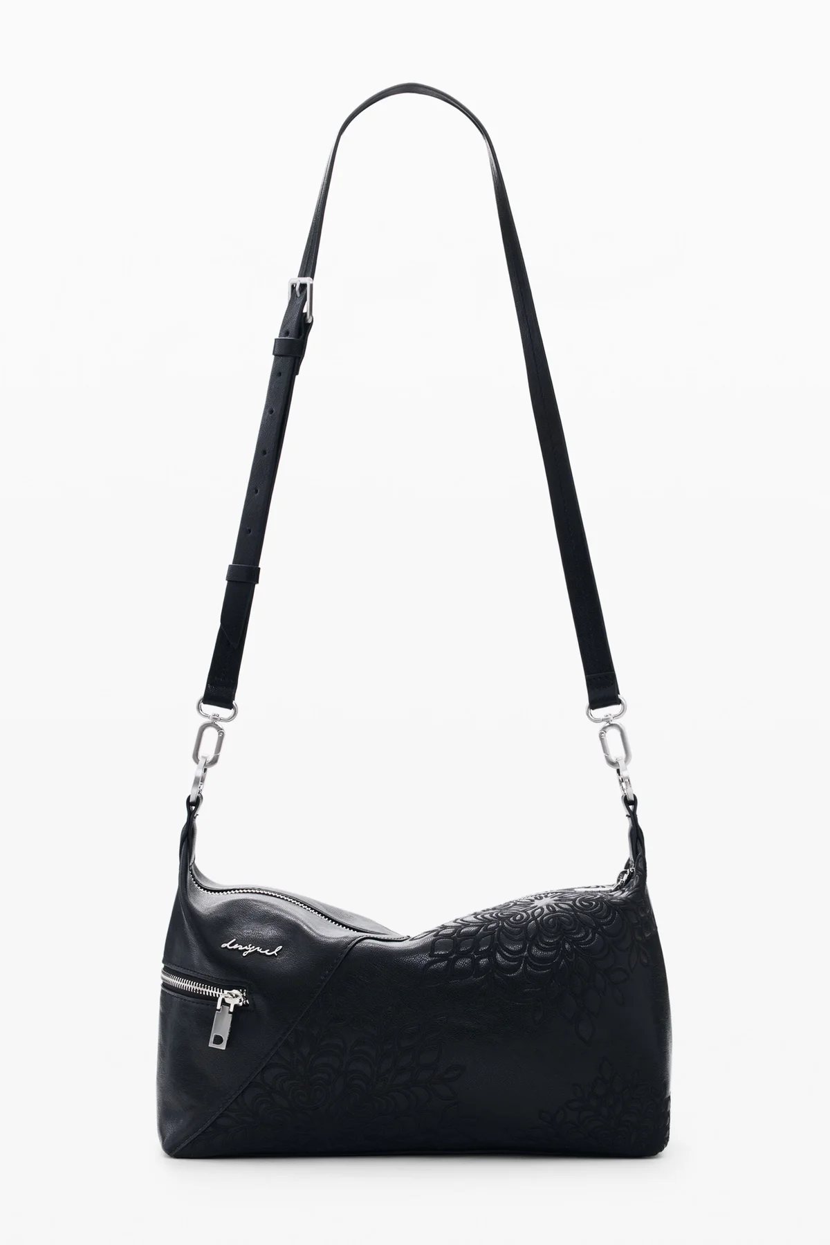 Desigual Borsa a Tracolla Donna Nera Logo - vista 3