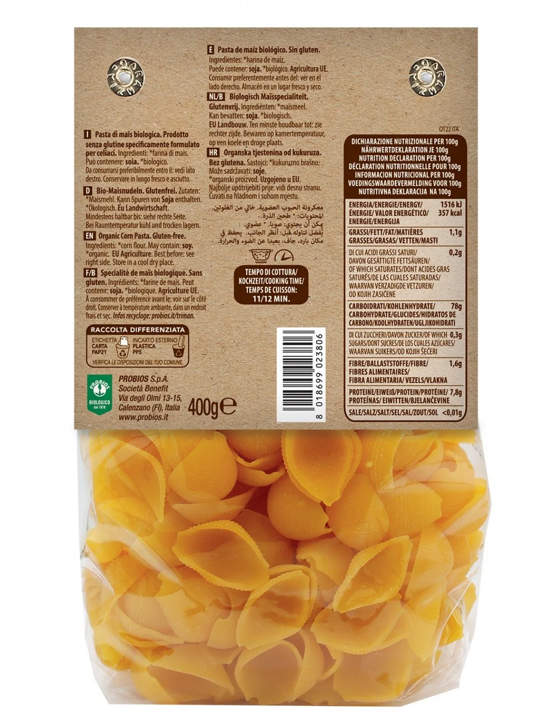 Conchiglie di mais Probios - vista 2