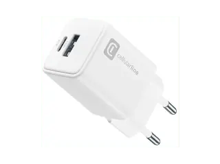 Caricabatterie da rete Cellularline Multipower Dual Port 30W