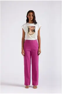 Pantaloni Palazzo Fuxia CafèNoir