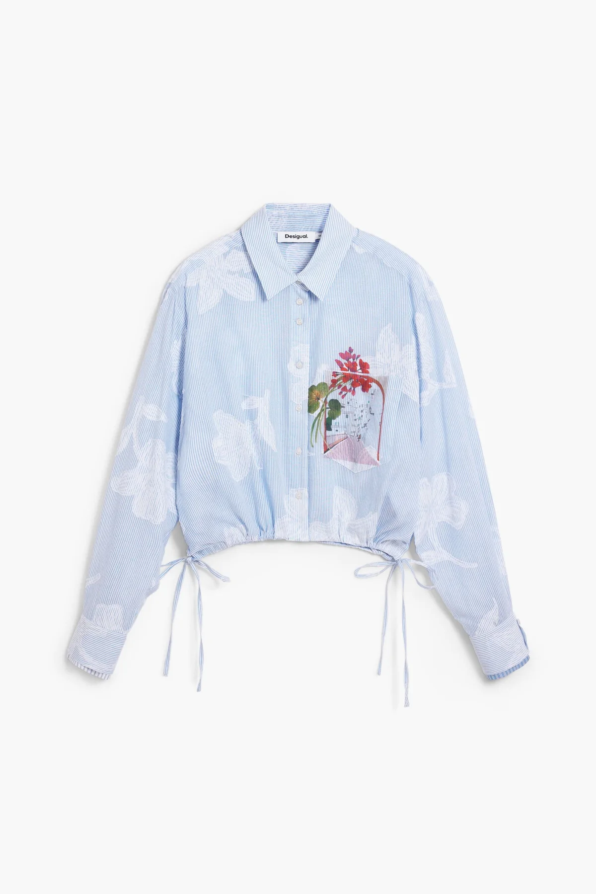 Camicia Maniche Lunghe Donna Azzurra Desigual - vista 4