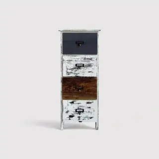 Delonix - Piccola cassettiera in tinta anticata con 4 cassetti