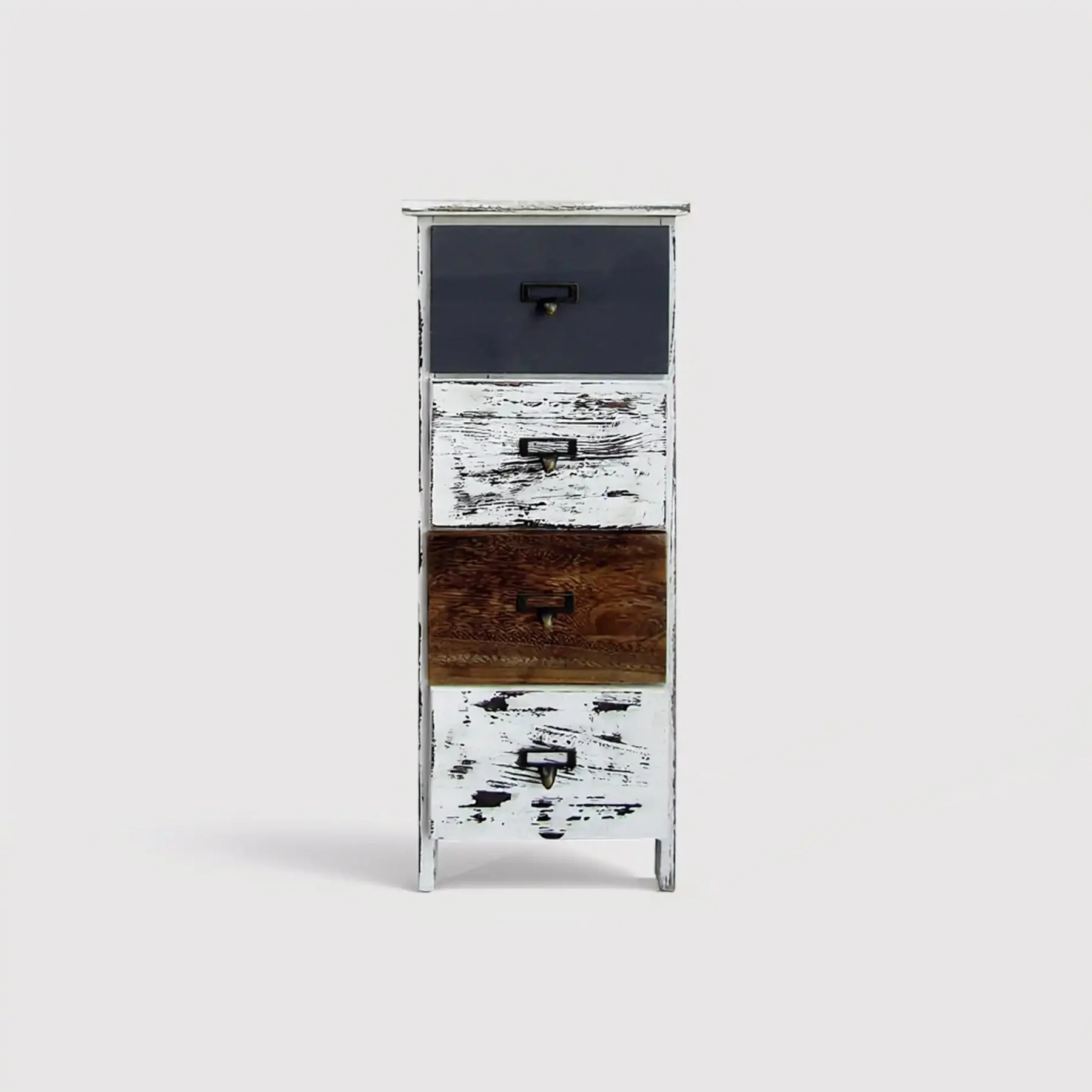 Delonix - Piccola cassettiera in tinta anticata con 4 cassetti