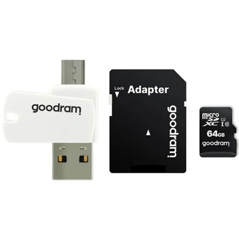 GoodRam M1A4 Lettore di schede OTG tutto in uno con MicroSDXC 64GB