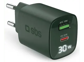 Caricabatterie SBS 30W con Display LCD
