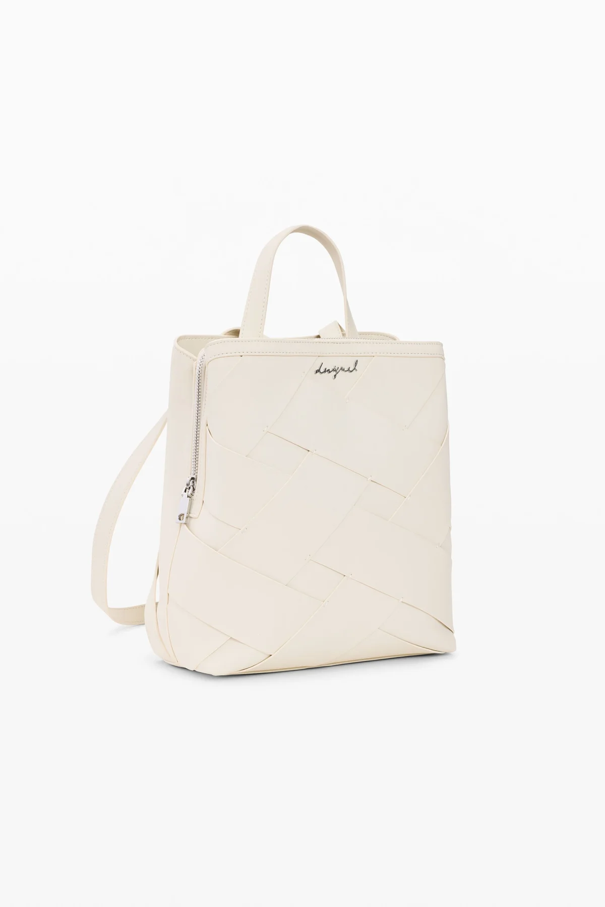 Desigual Zaino Donna Bianco Logo
