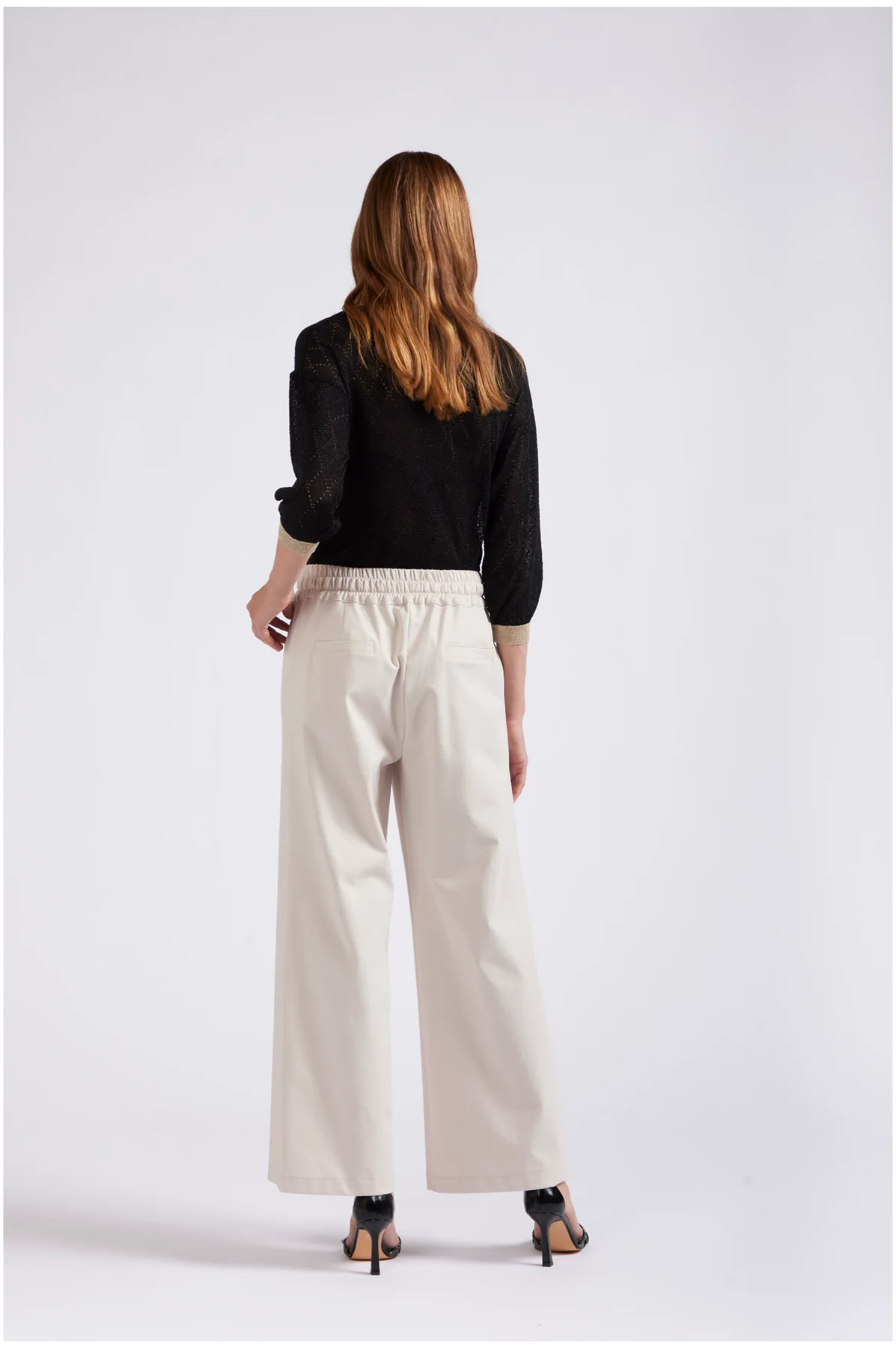 Pantaloni con Cinturino Elasticato CafèNoir - vista 2