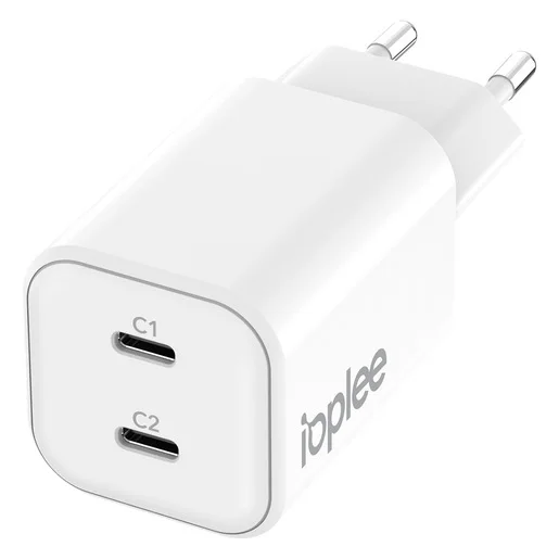 IOPLEE Caricatore da Rete GaN Ultra Compatto 2 porte USB-C 45W