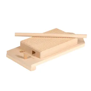 Tagliere in legno con fermo e base per garganelli e gnocchi