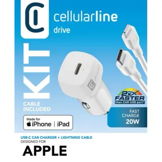 Caricabatterie da auto 20W Cellularline