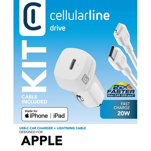 Caricabatterie da auto 20W Cellularline