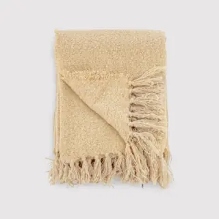 Coperta color sabbia per poltrona o divano