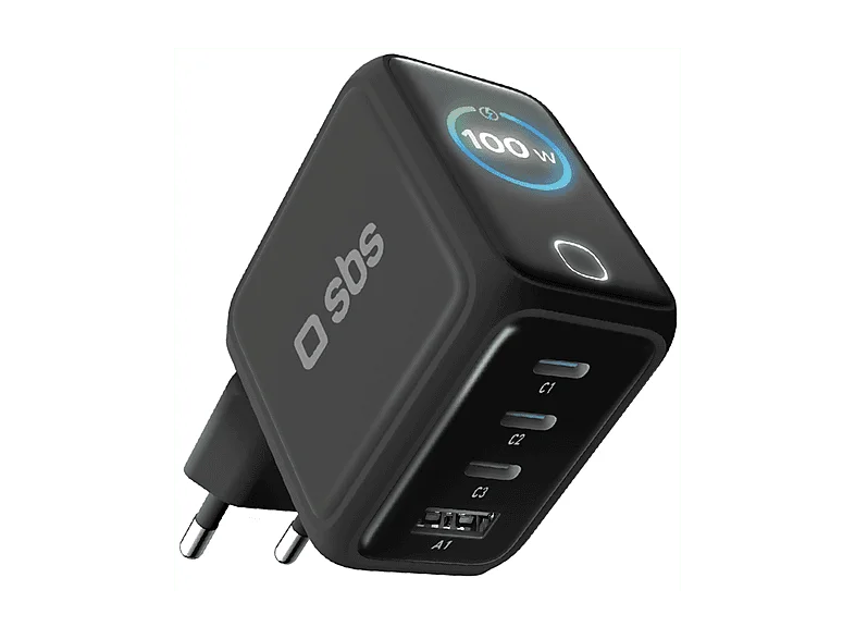 Caricabatteria SBS Caricatore USB-C Smart con display TFT e Power Control 2.0
