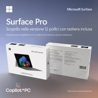 Microsoft Surface Pro 12 + Keyboard - Misura 30,5 cm