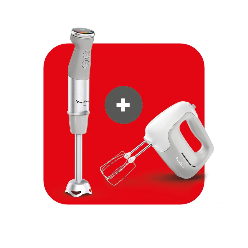 Moulinex Mixer Ad Immersione Quickchef 2In1 Sbattitore Prep Mix