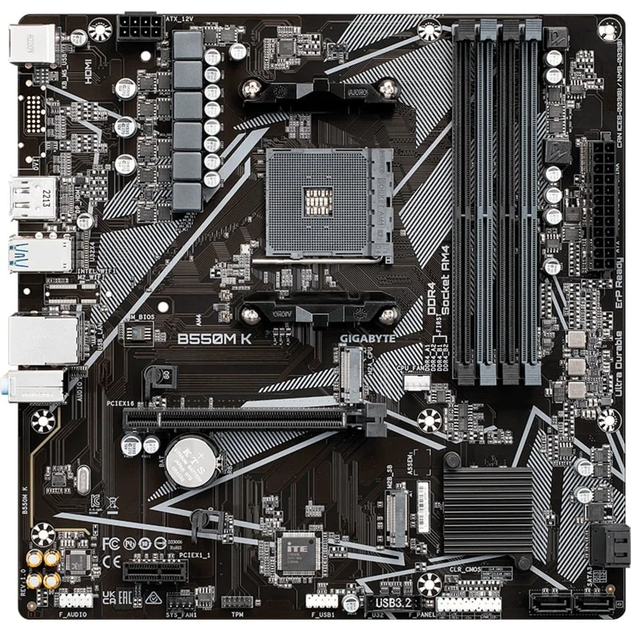 Scheda madre Gigabyte B550M K - vista 4