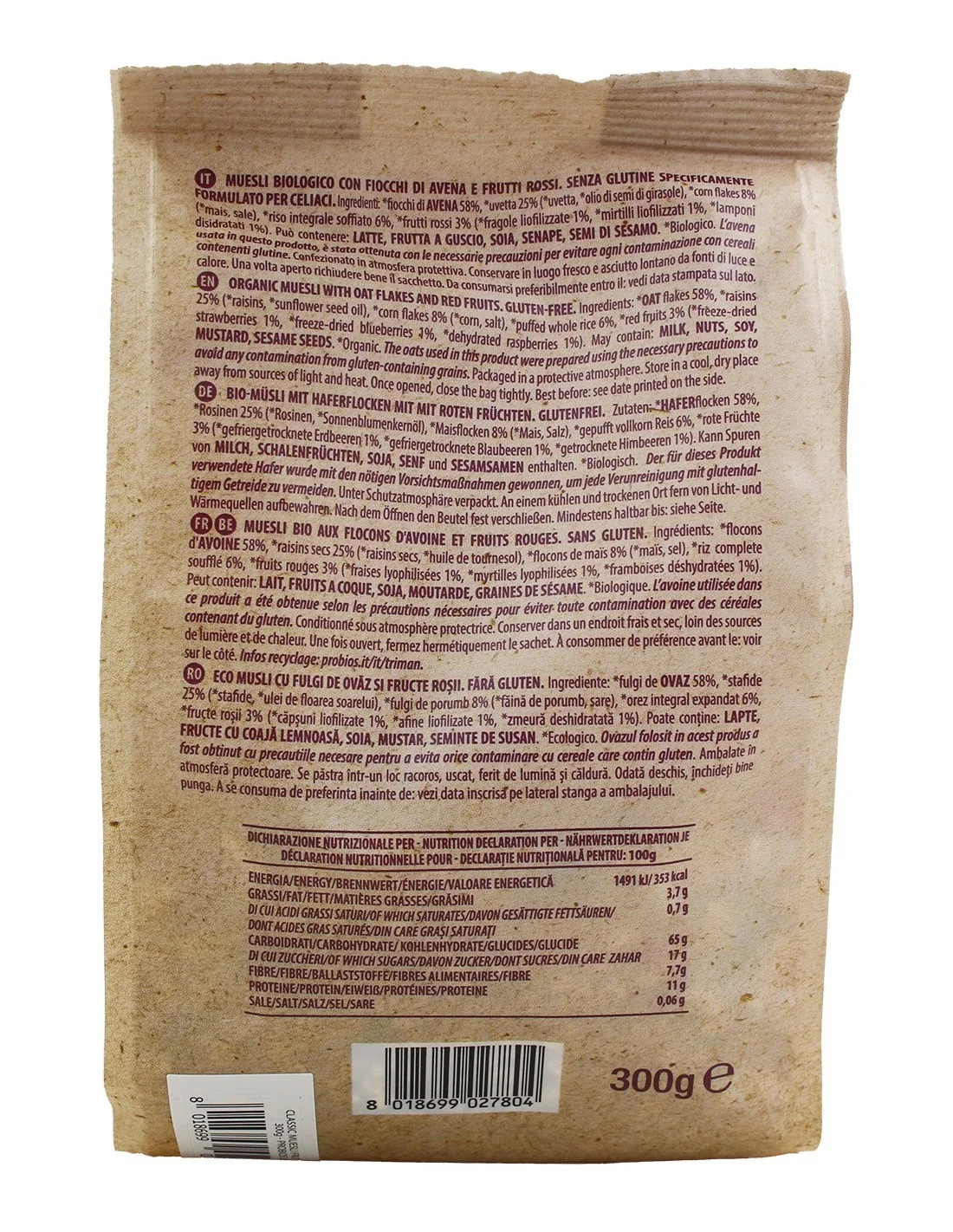 Classic Muesli Frutti Rossi - vista 2